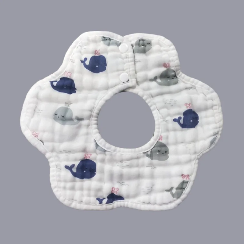 Baby Bibs 360 Degree Rotation 8 Layers Gauze Muslin Baby Kids Bandana Burp Cloth Soft Newborn Infant Saliva Towel Baby Stuff accessoriesdiy baby 