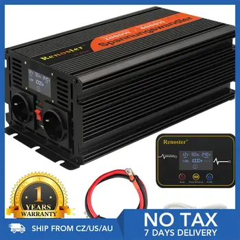 

2000/4000W wireless Inverter Charger Converter LED Transformer Modified Sine Wave Inverter 12V to 220V with control display car