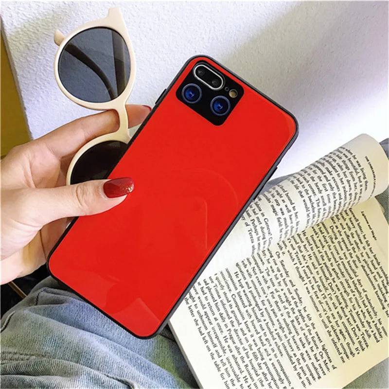 Чехол для Iphone X Xr Xs Max вторая Замена для Iphone 11 Pro Max жесткий чехол из закаленного стекла для Iphone 7 8 Plus XR задняя крышка