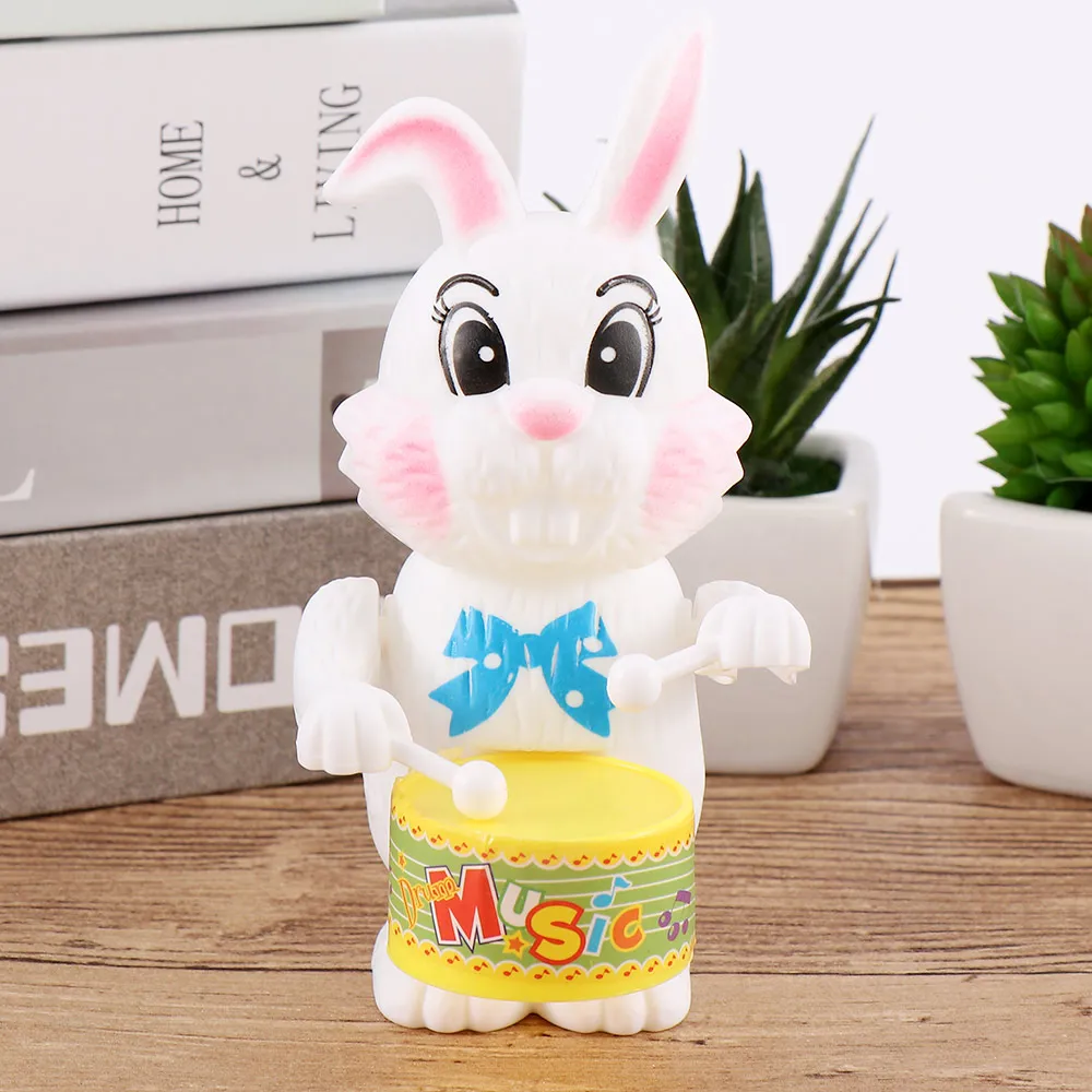 1Pcs Random Color Kid Cute Rabbit Drumming Clockwork Developmental Toy Educational Gift Wind-Up Toys | Игрушки и хобби
