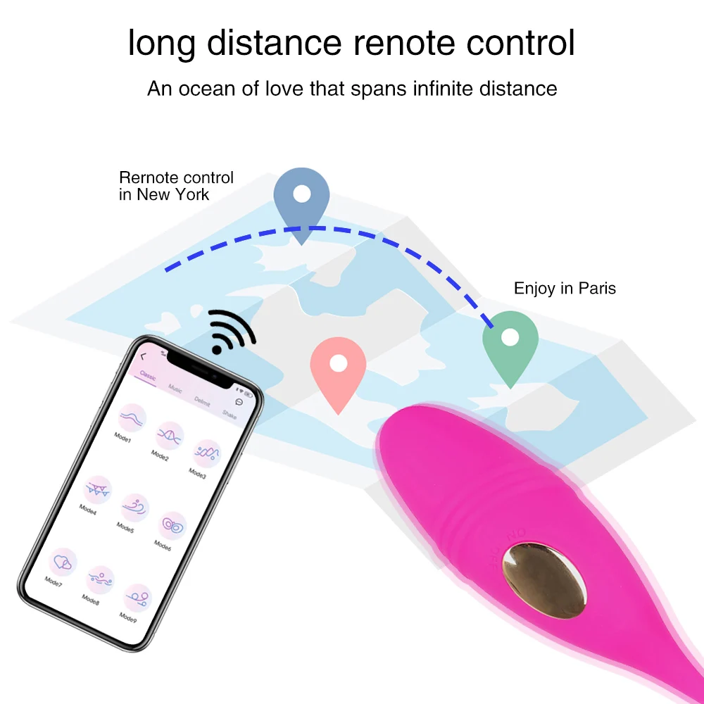 Mutandine senza fili APP Mutandine con vibratore telecomandato Uovo vibrante Indossabile con vibratore a vibratore G Spot Clitoride_voghion.com