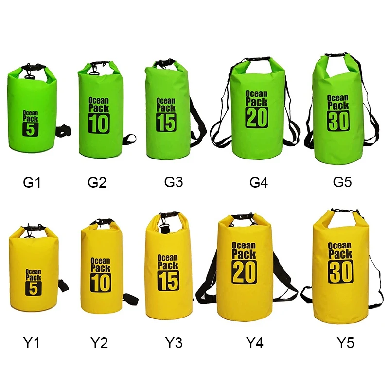 

5L/10L/15L/20L/30L Kayaking Rafting Boating Swimming Floating Roll Top Sack Keeps Gear Dry Drifting Backpack Waterproof Dry Bag
