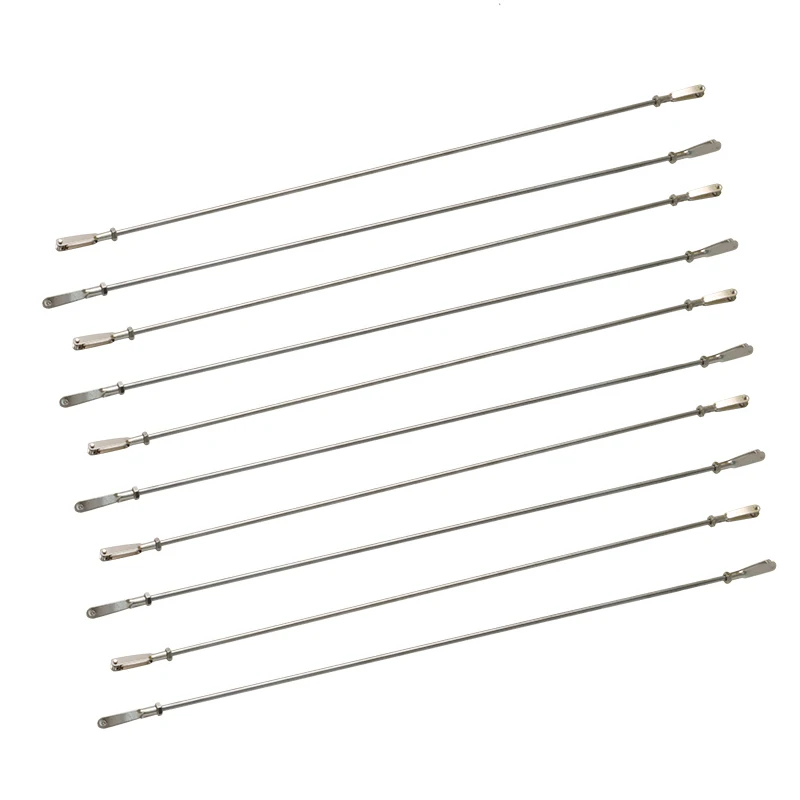 10pcs M2/M3 Stainless Steel Push Rod+Bilateral Clevis&Coupler Steering Chuck Servo Linkage Connecting Rod for RC Boat Parts