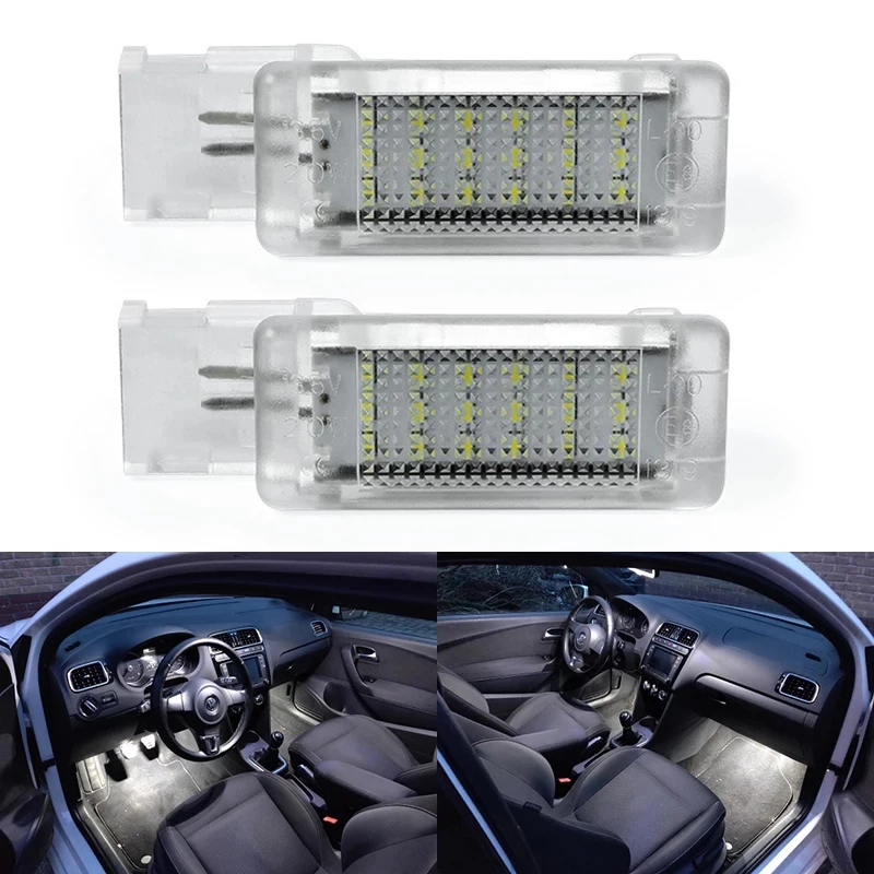 Светодиодный дверной светильник без ошибок, используемый для ног, бардачок, лампа для багажника для Vw Golf Passat Polo Scirocco