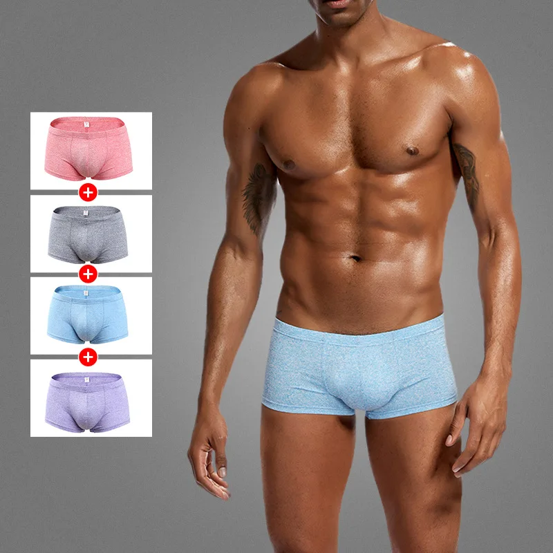 

Men Sexy Breathable Gay Men's Boxer Trunks Classic Soft Male Panties Wholesale Cotton Underwears Boxers Shorts