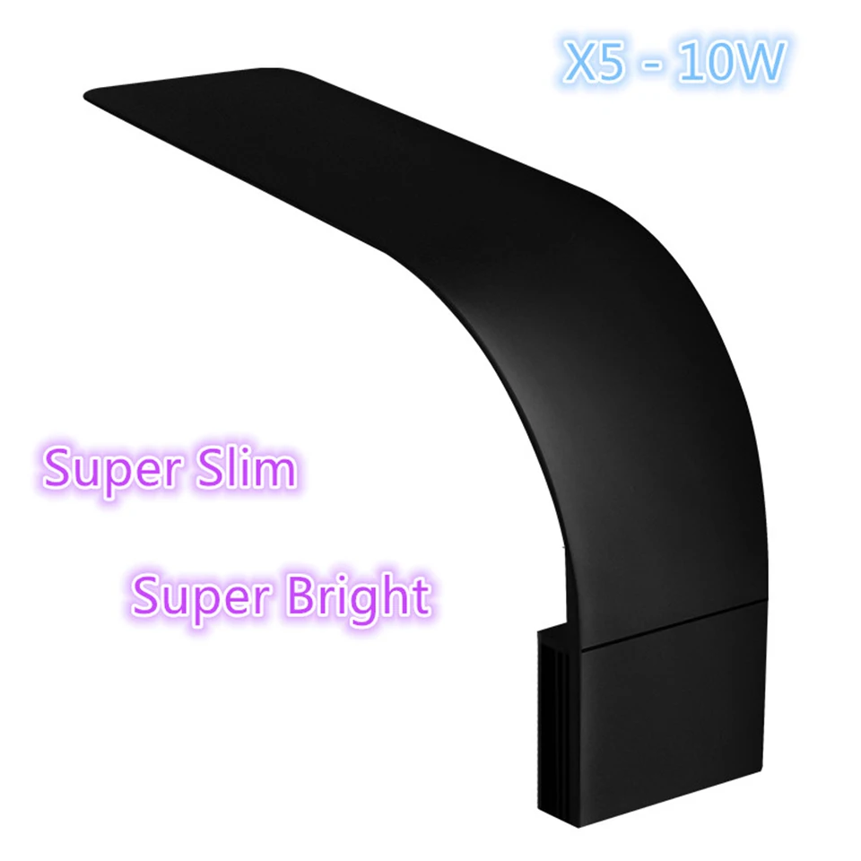 Super Slim LED Aquarium Lights Clip on Plants Grow Light 5W/10W Aquatic Freshwater Lamps Waterproof Lamp For Fish Tanks|Светильники| |