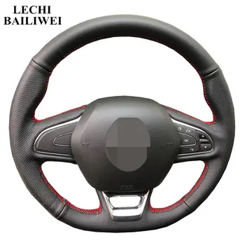 

DIY Black Artificial leather Car Steering Wheel Cover for Renault Kadjar Koleos Megane Talisman Scenic Espace 2015-2018