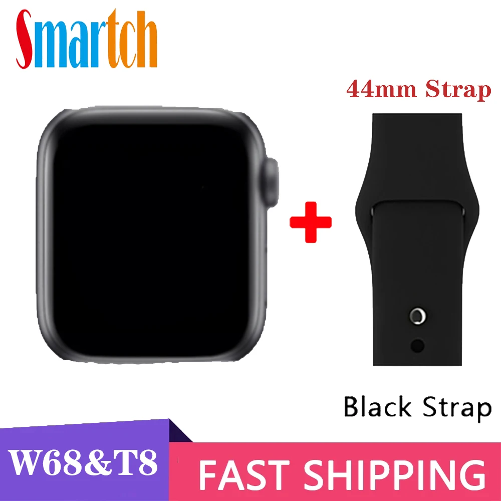 Full Touch T8 Smart Watch W68 Series 5 Women Waterproof Heart Rate Monitor Men Fitness Tracker Smartwatch VS IWO 12 | Электроника