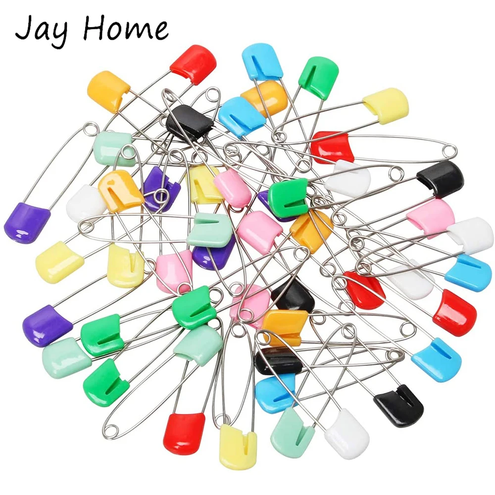 

10-50Pcs Colorful Plastic Head Baby Locking Safety Pins DIY Craft Baby Kids Cloth Diaper Nappy Pins Sewing Stitching Needle Pins