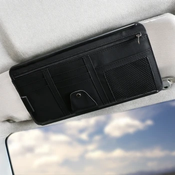 

2020 New Car Storage Bag Card Holder Multi-Function Phone Carrier Pencil Case Rubber Frame Zipper Sack Auto interior Accessories