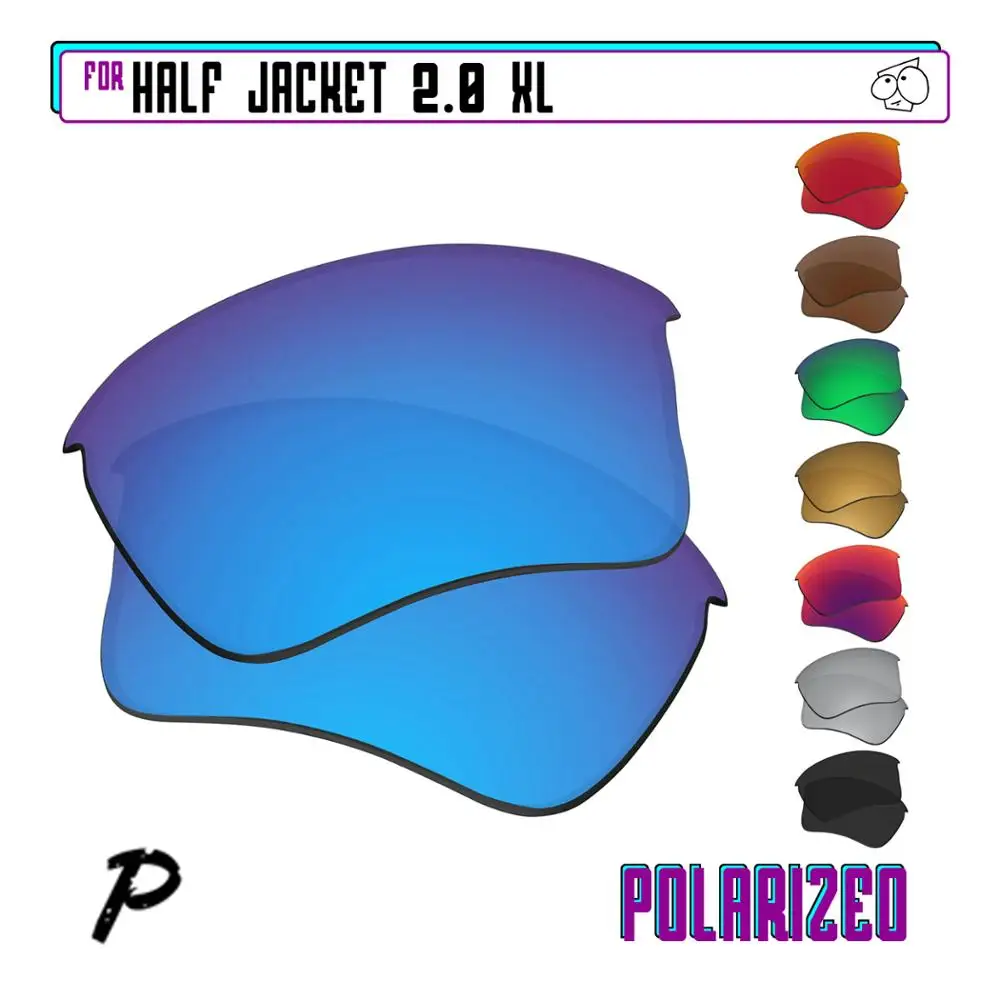 Ezreplace Polarizzati Lenti Di Ricambio Per-Oakley Half Jacket 2.0 Xl Occhiali Da Sole-Opzioni Multiple