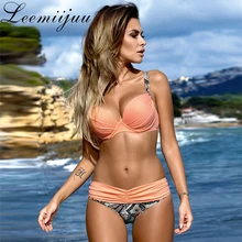 Leemiijuu, сексуальный комплект бикини с высокой талией, купальник для женщин, купальник, пуш-ап,, женское бикини, купальный костюм, пляжная одежда, бикини