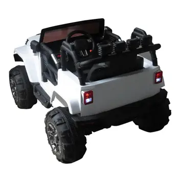 

12V Kids Ride On Car SUV MP3 RC Remote Control LED Lights White Children Suspension Off-road Vehicle Outdoor Entertain
