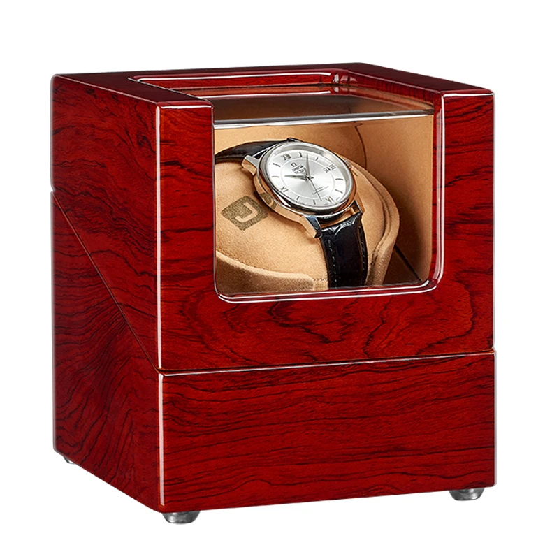 

JQUEEN Single Watch Winder with Quiet Motor 5 Modes Rosewood