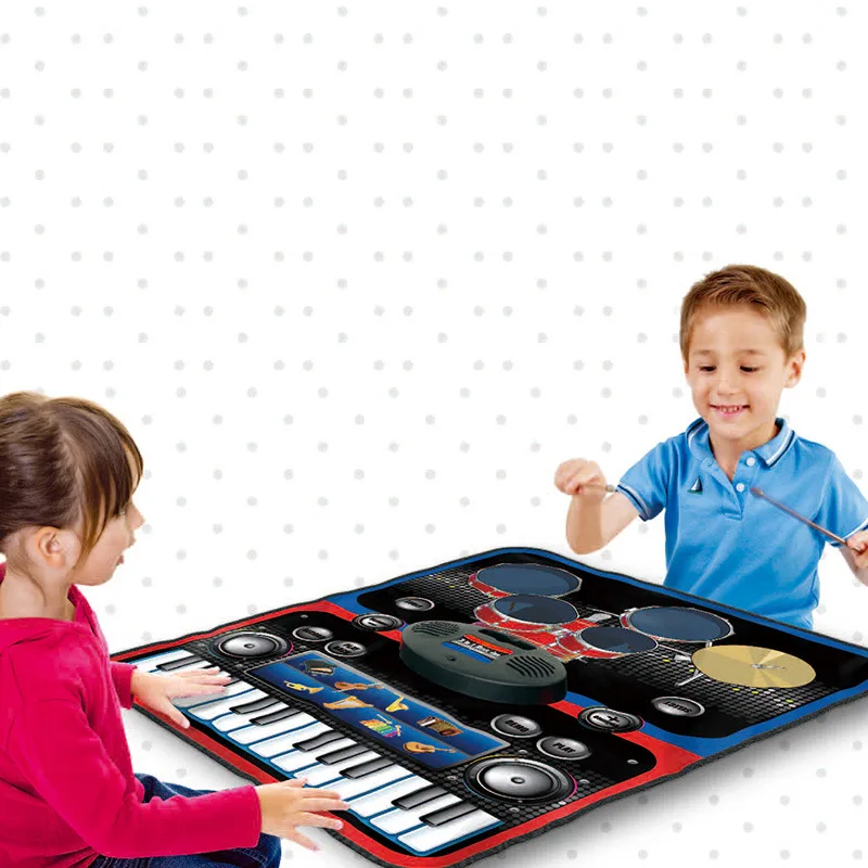 

Children Multi-functional Infants Music Playing Blanket Outdoor Piano Drum Kit Musical Instrument Toy Game Blanket
