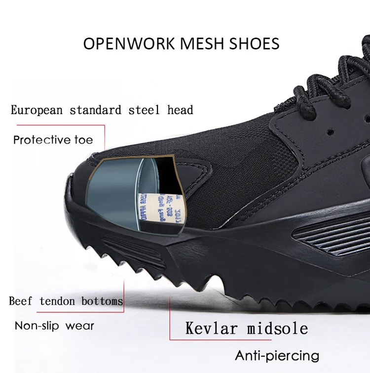 Легкая непромокаемая Рабочая обувь мужские уличные ботинки со стальным носком прокалываемая защитная обувь модные дышащие кроссовки мужские