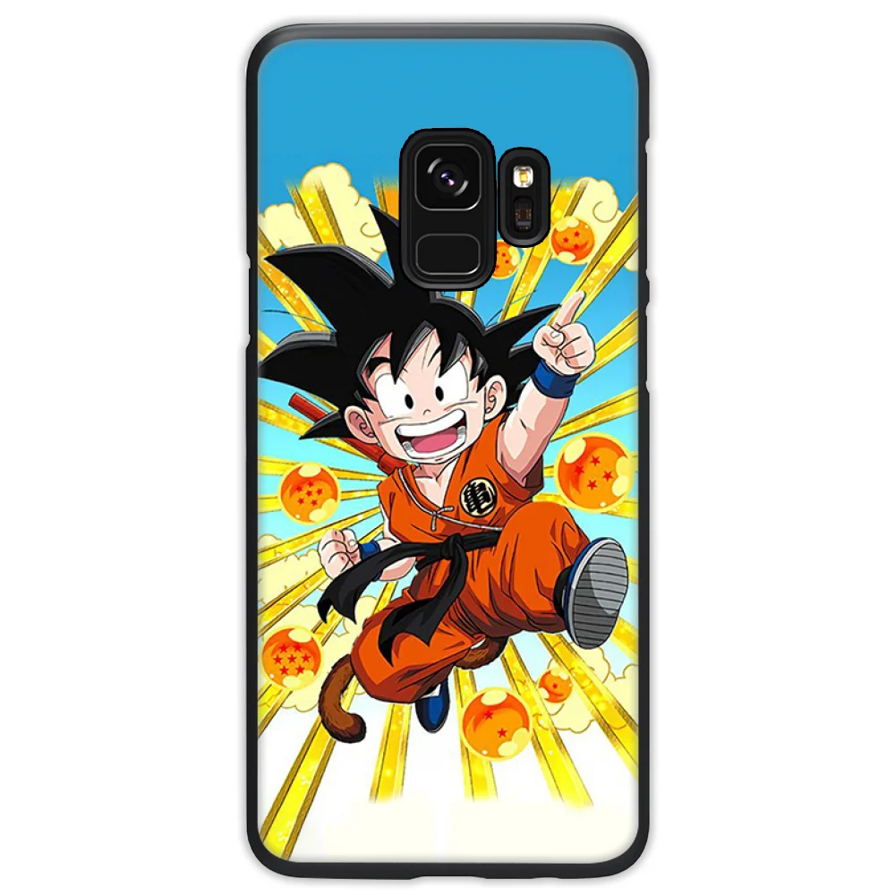 Японский Драконий жемчуг Z Super Son Goku силиконовый черный чехол для телефона Samsung S6 S7