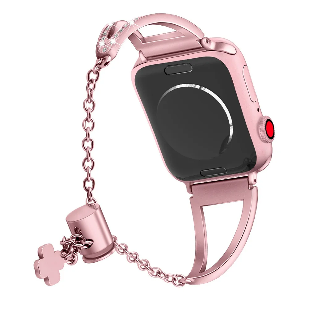 Essidi браслет ремешок для Apple Watch Series 5 4 3 2 1 женские часы из нержавеющей стали ремешок для iwatch 38 40 42 44 мм ремешок