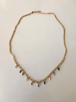

Baguette Multi Stone Thick Necklace…