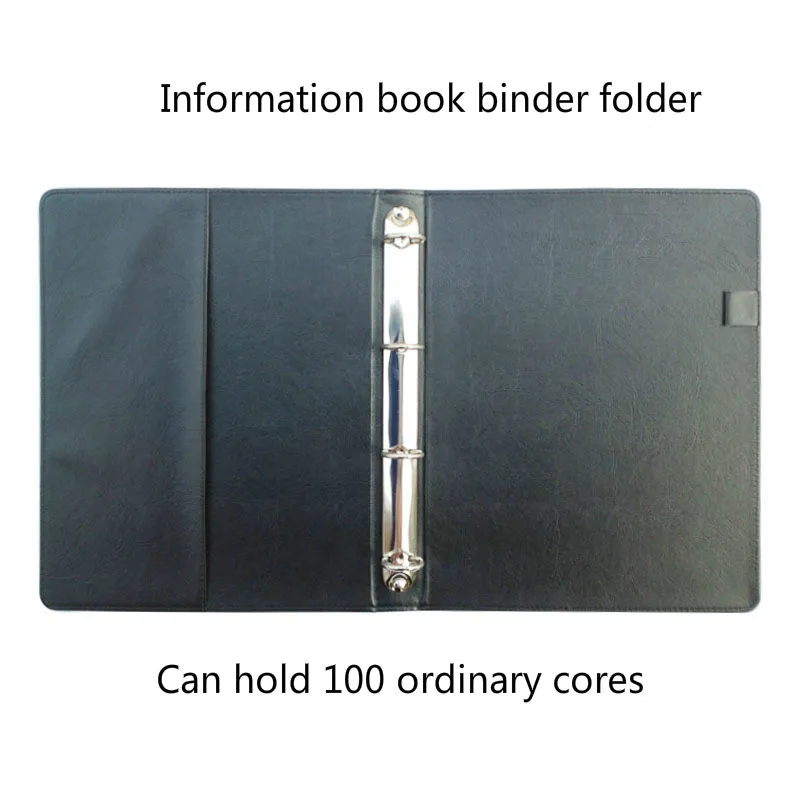 Pu Data Book 4 Hole Archives Logo Customized Multifunctional Business Loop Folder A4 | Канцтовары для офиса и дома