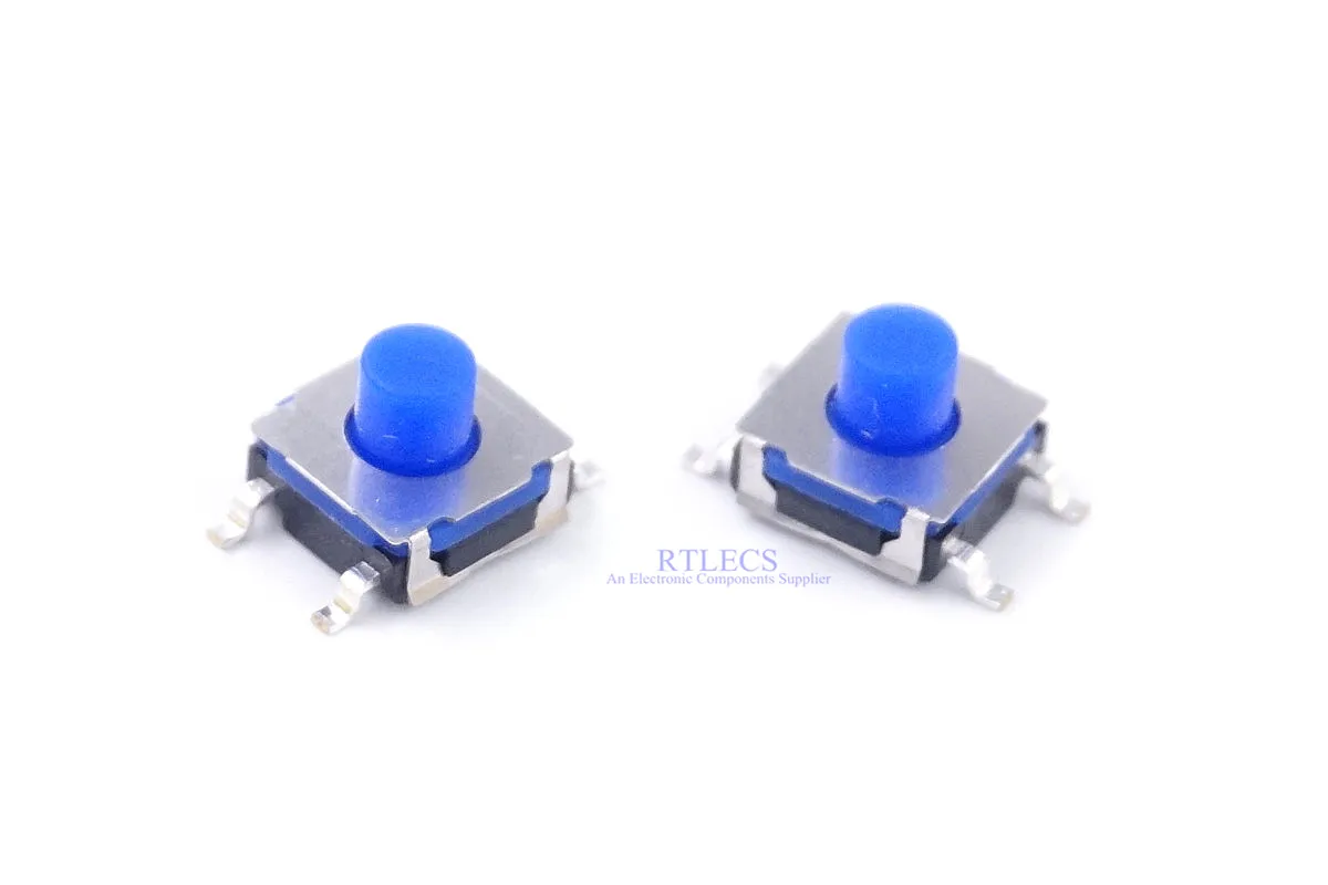 10 pcs IP67 Waterproof Tact Switch 6.2x6.2 mm Soft Feeling Silicone SMT Surface Mount PCB SPST-NO Washable Tact Switch Momentary