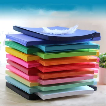 

100 Pcs Children's Handmade Paper Color Cardboard The Best Gifts Funtime Entertainment Hands-on Time At Home Colorful Origami