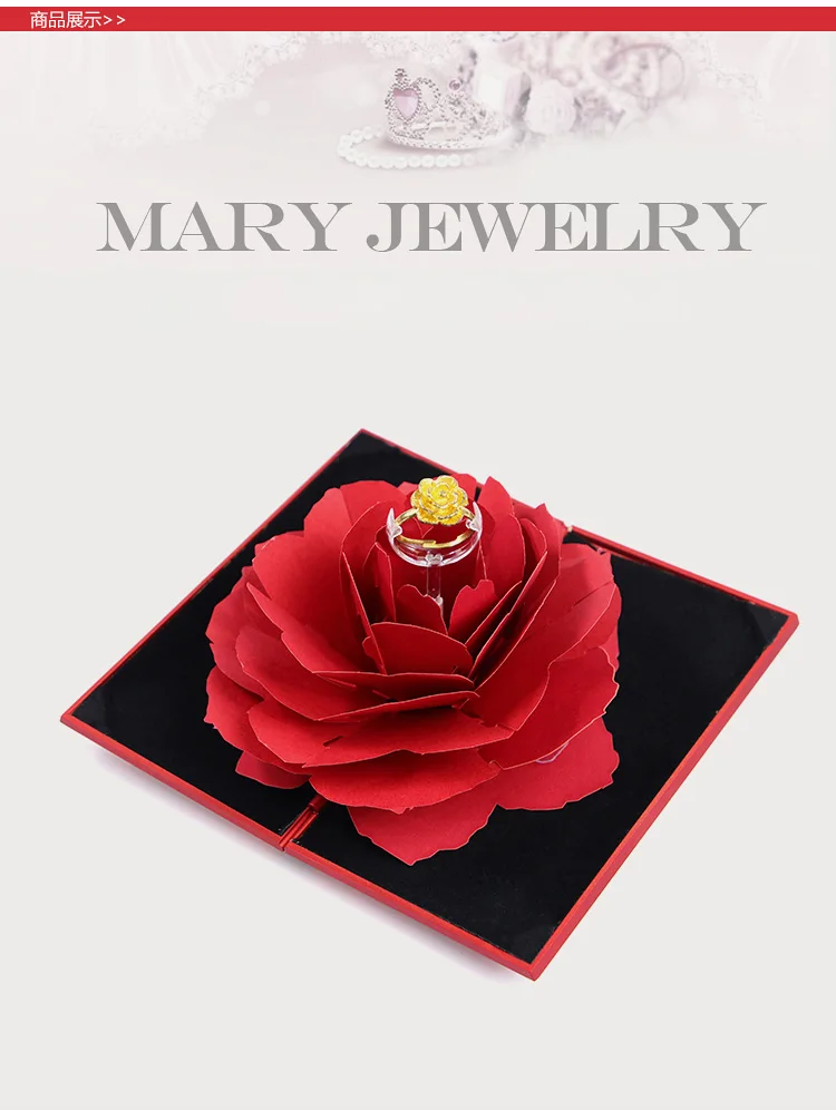 Unique Pops Up Rose Wedding Engagement Rings Box Surprise Jewelry Storage Holder Valentine'S Day Best Gift Boxes For Women Rings 15 F75875148E962Dc9