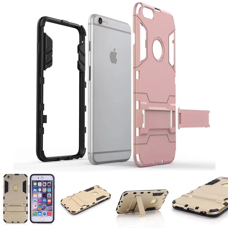Capinhas ТПУ + ПК 2 в 1 защитный чехол для iPhone 5 5S 6 6s Plus плюс твердый тяжелый тонкий