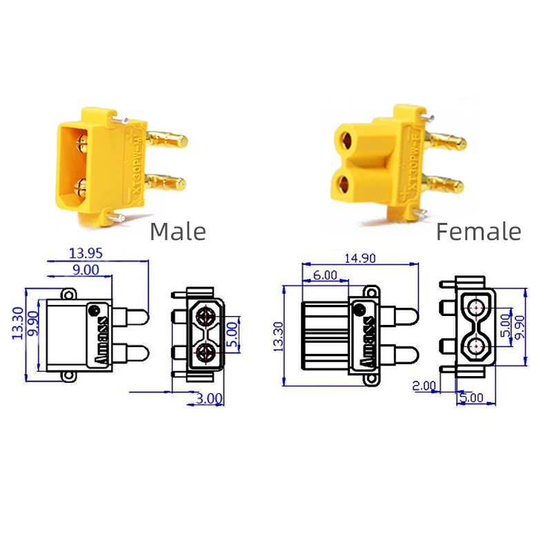 Amass    PCB ,  η ϵ Ŀ,    ÷, XT30PW, 5 