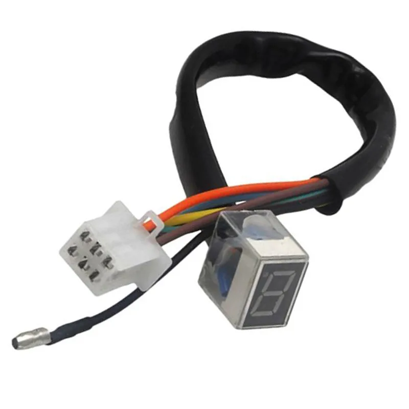 Motorcycle Digital Gear Indicator LED Display Shift Level Sensor Universal A8T4