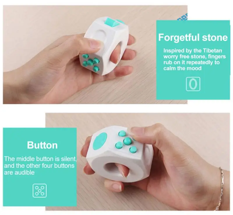 Mini Magical Ring Fidget Roller Toys Handheld Decompression Ring Kids Multi-play Stress Relief Vent Creative Toy New Exotic Gift