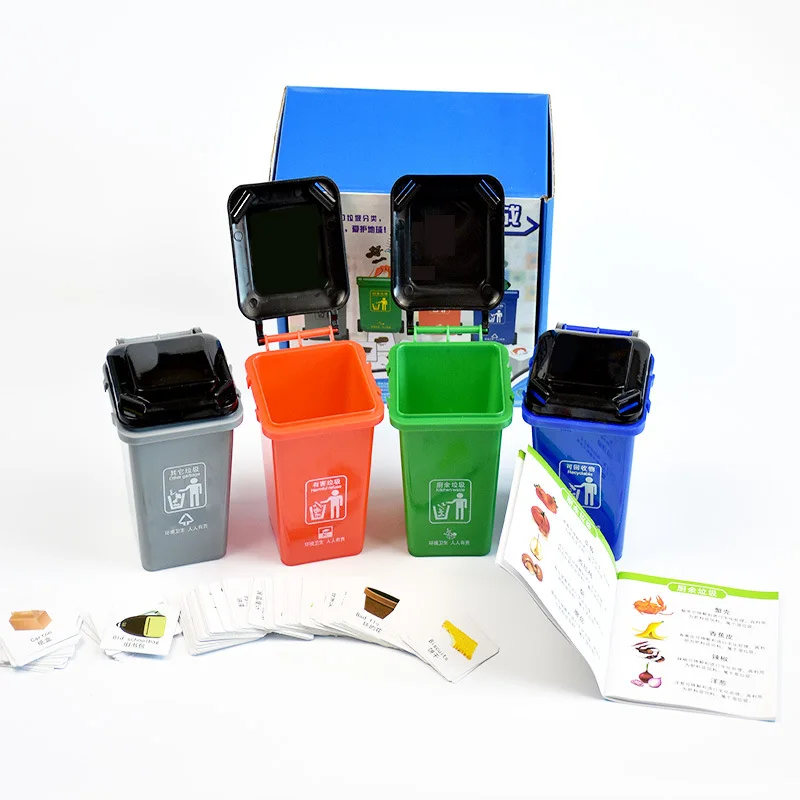 

Brain Force Combat Garbage Compartmental CHILDREN'S Early Education Desktop Mini Trash Can Educational Storage Toy