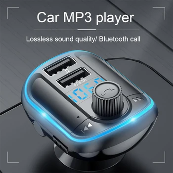 

Hands Free Calling Bluetooth FM Transmitter Dual USB Universal 12V 24V Wireless Radio Adapter Fast Charging Car MP3 Player 3.1A