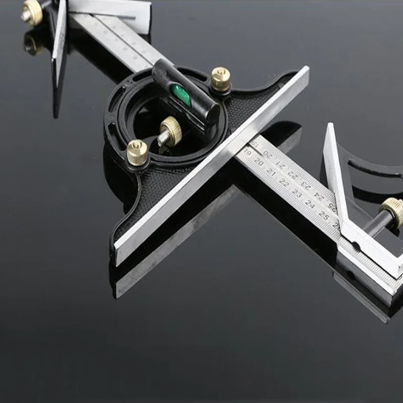 Stainless Steel Woodworking Square Protractor Universal Angle Ruler