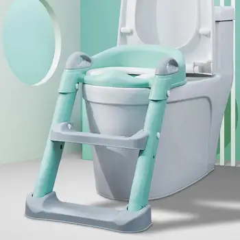 

Children's Step-assisted Toilet Potty Training Seat With Step Stool Ladder Toilet With Anti-Slip Ladder For Boys Girls