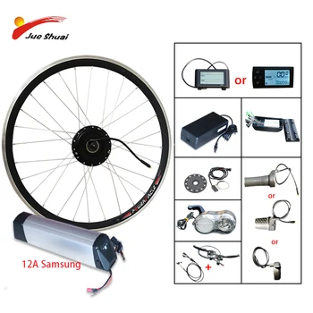

ebike Conversion Kit 36v 250/350/500w Front Rear Hub Motor Wheel 12A lithium battery Electric Bicycle Conversion Kit E Bike Kit