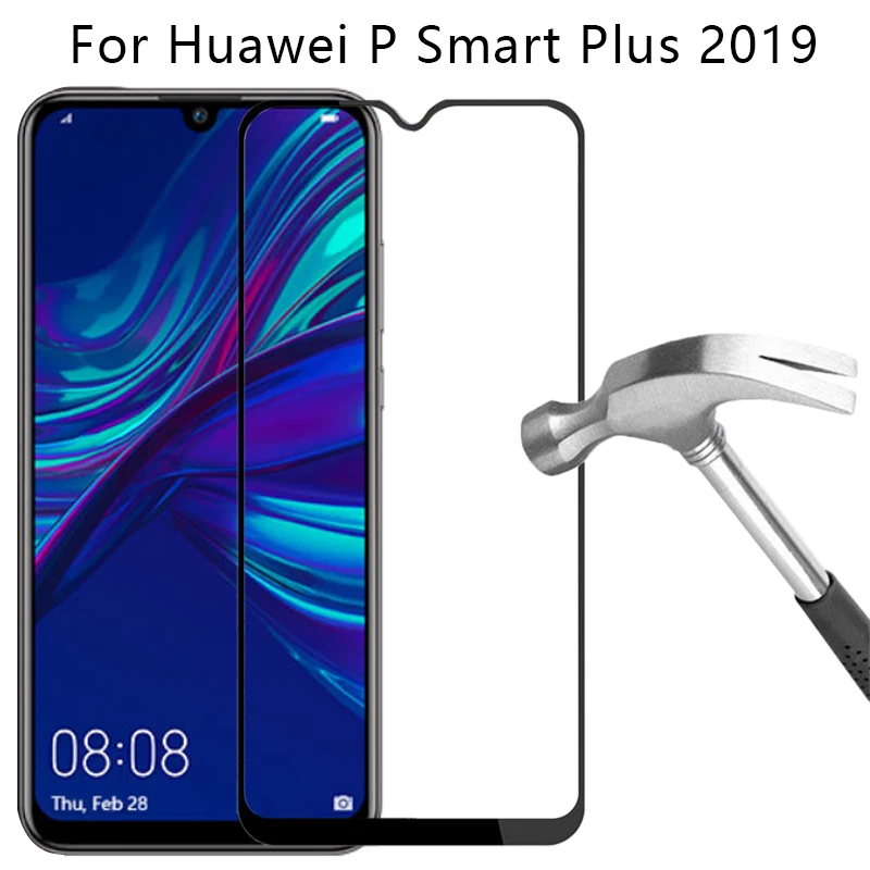 Защитное стекло для huawei p smart plus 2019 протектор экрана закаленное huawey psmart smar smat