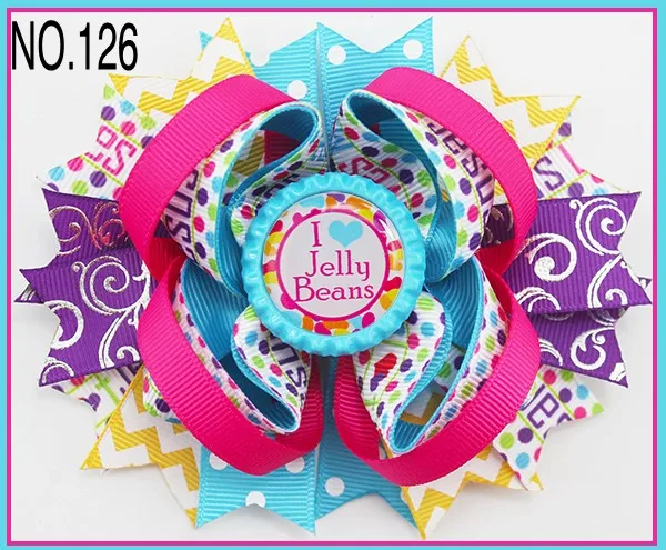 500 шт ABC новейший Пасхальный бантик для волос Пасхальный бантик Желейный бант для волос пасхальный цыпленок