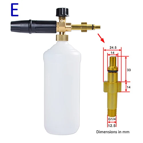 High Pressure Soap Foamer Snow Foam Lance Foam Cannon Foam Gun Nozzle Car Clean Foam Wash foam generator for Karcher Car Washer For Lavor Sterwins