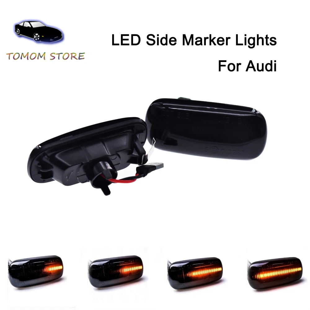 

2x dynamic LED Side marker turn signal indicator lights for Audi A3 S3 8P A4 S4 B6 A4 S4 RS4 A6 S6 RS6 C7 A8 D3 TT 8J Roadster