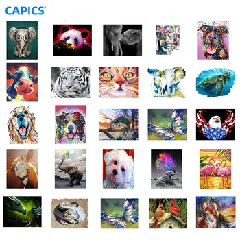 

Paint By Numbers on Canvas Gifts Package Animals Owls Kids Paint By Number Lion Panda Elephant Flower Adult X-mas GiftsTiger