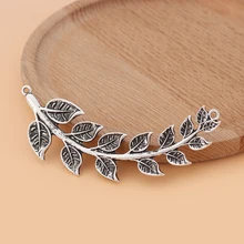 

10pcs/Lot Tibetan Silver Large Curved Branch Leaves Connectors Charms Pendants for Necklace Jewelry Making Accessories