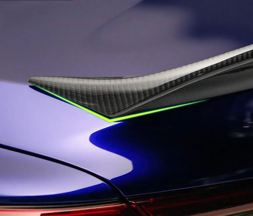 Углеродное волокно заднего крыло багажника выступ Спойлеры подходит для Toyota Camry