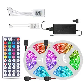 

1/5/10m LED Strip Light Flexible Portable 5050 RGB Lighting Ribbon TV Desktop Screen Backlight Tape Strings with Remote Control