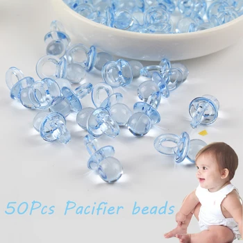 

50Pcs/bag Baby Pacifier Acrylic Transparent Beads Plastic Mini Pacifier Accessories For Baby Children DIY Pacifier Beads