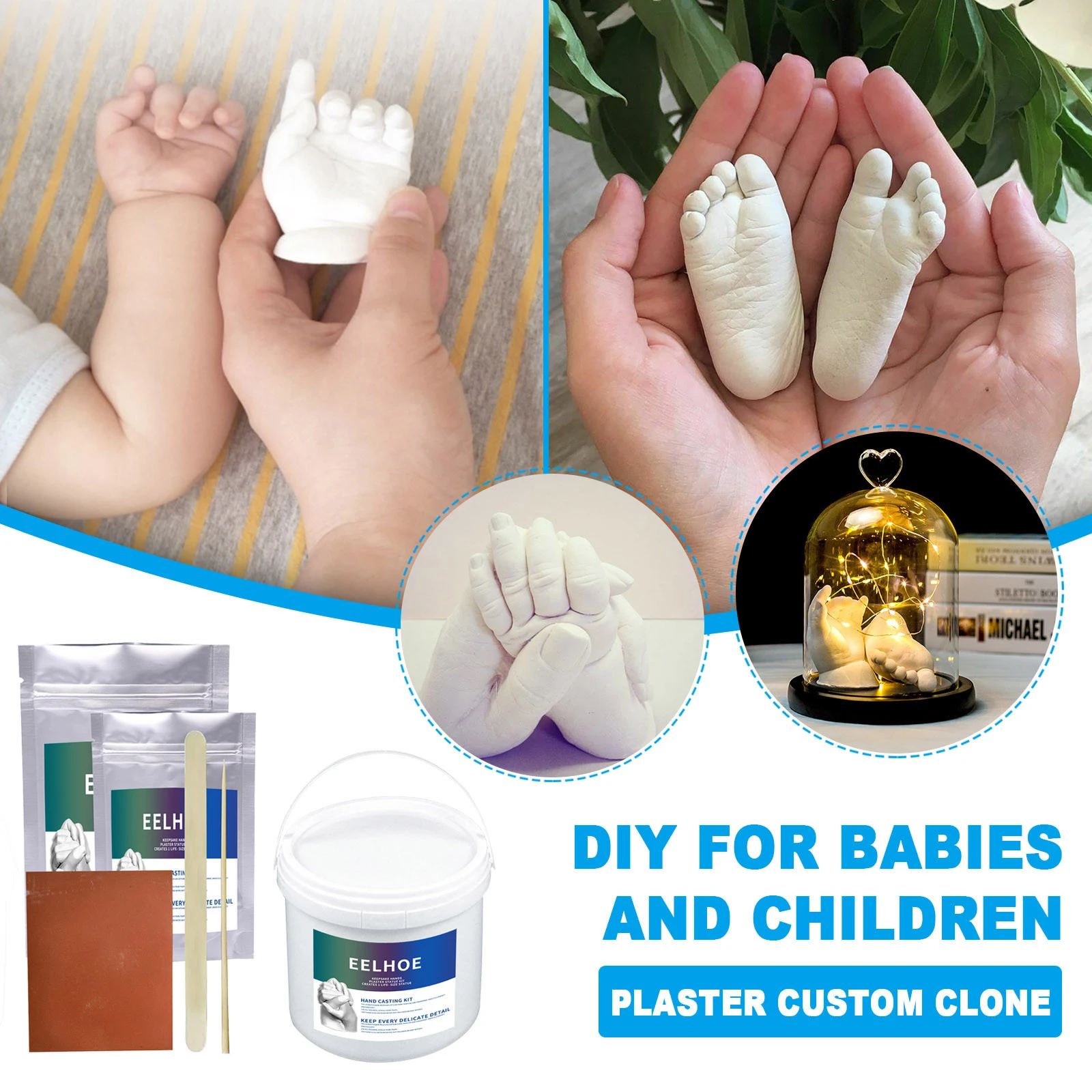 Poudre De Moulage Pour Platre 400g Mini Kit De Poudre Clone Empreintes De Mains Et De Pieds Pour Enfants Aliexpress