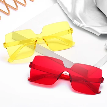

1 Pcs Fashion Sunglasses Women Ladies Red Yellow Fashion Square Sun Glasses Female Driving Shades UV400 Motorcycle Glasses