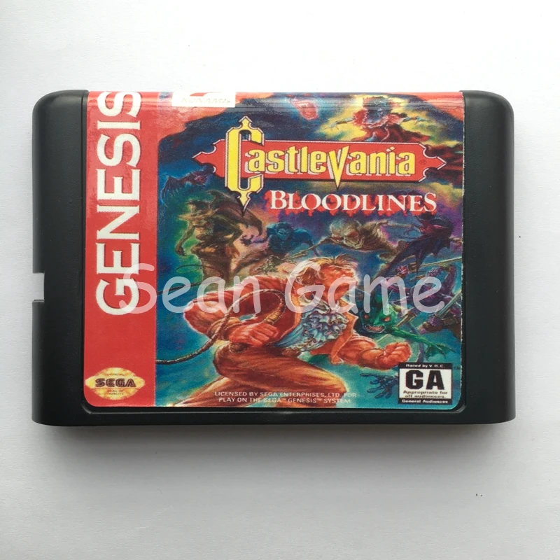 16 бит sega MD игра кастлевания нового поколения/карты крови для sega Megadrive Genesis видеоигровая консоль картридж - Цвет: Castlevani Bloodline