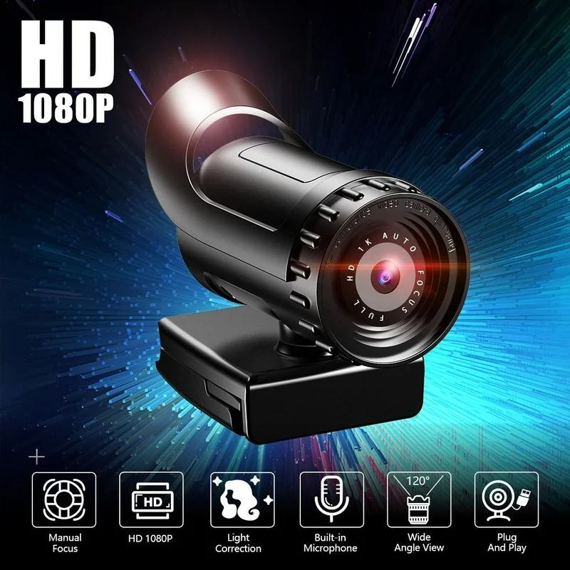 Full HD 4K Webcam 2K Web Camera Auto Focus with Microphone for PC Laptop 1080P WebCam Online Study Conference Youtube | Компьютеры и