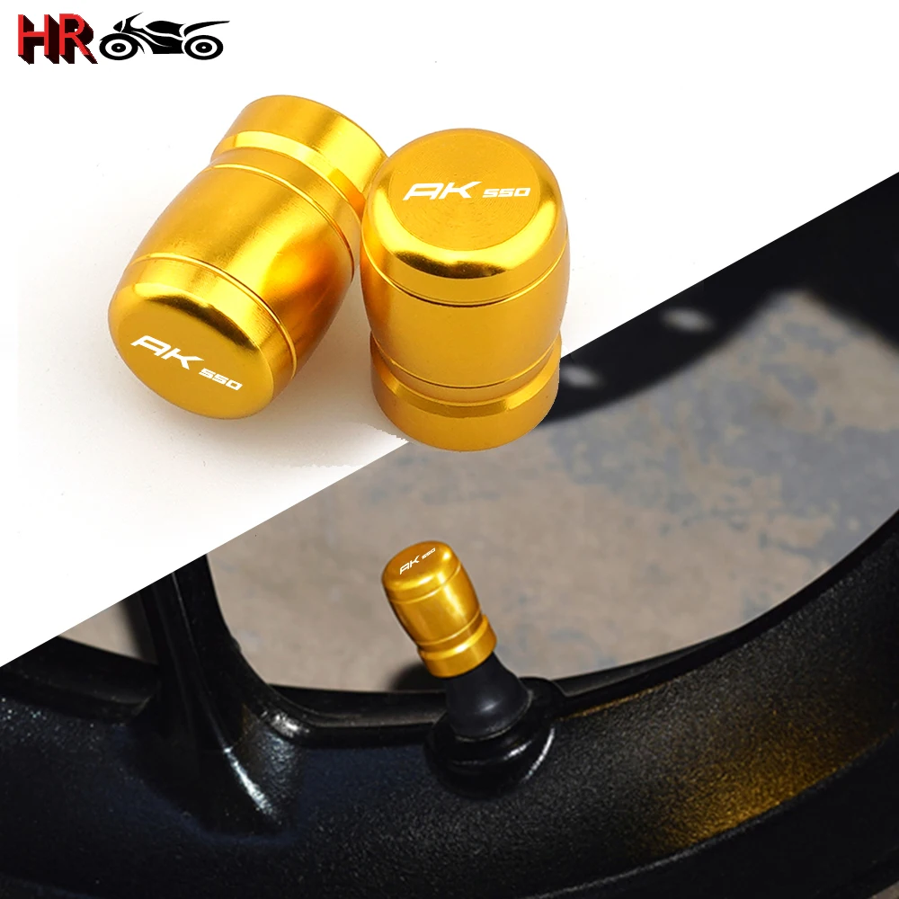 

2021 For KYMCO AK550 AK 550 Ak550 Wheel Tire Valve Stem Caps Air Airtight Covers With Logo "AK550" CNC Motorcycle Accessories